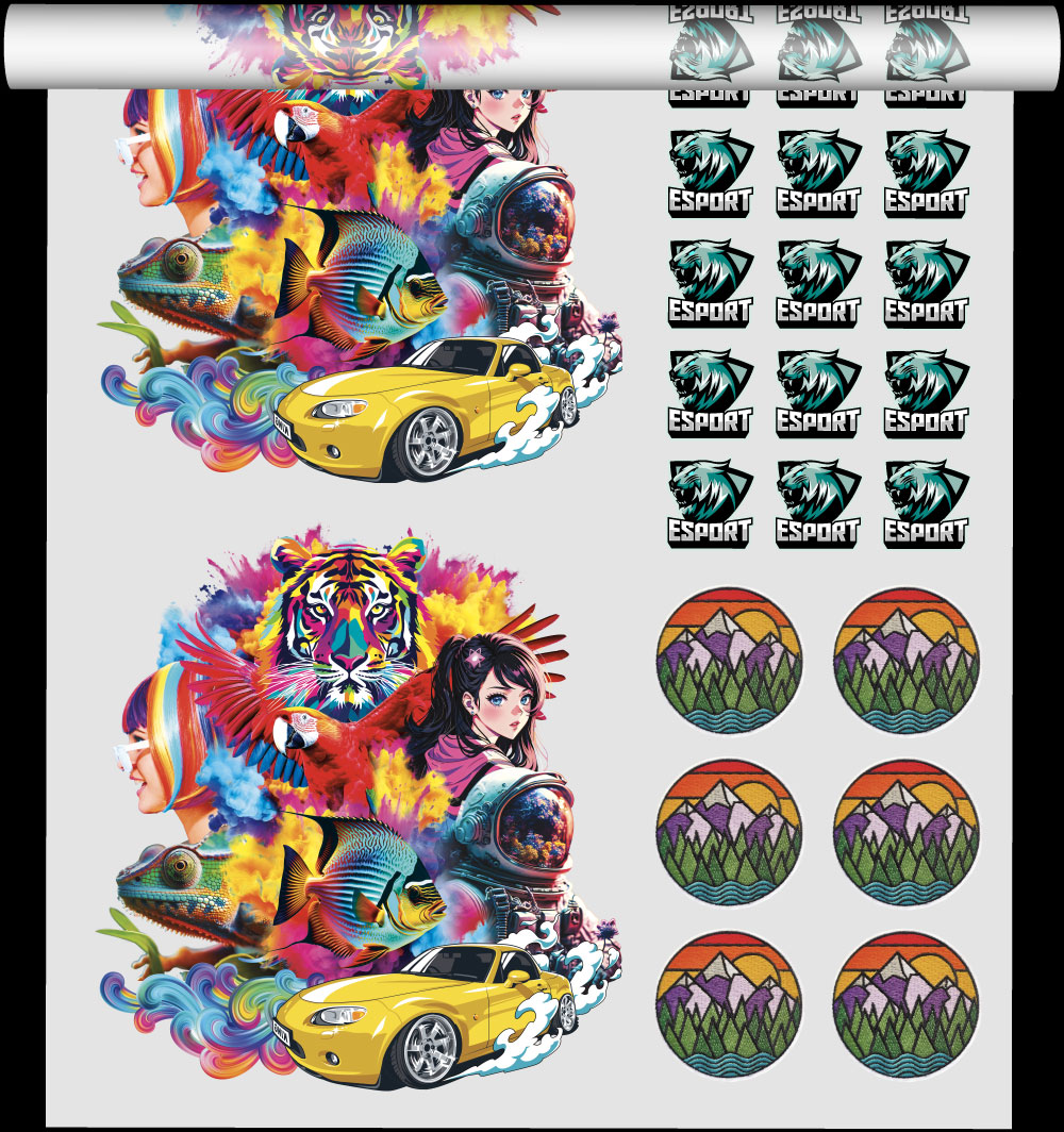 DTF Gang Sheet with Various Designs